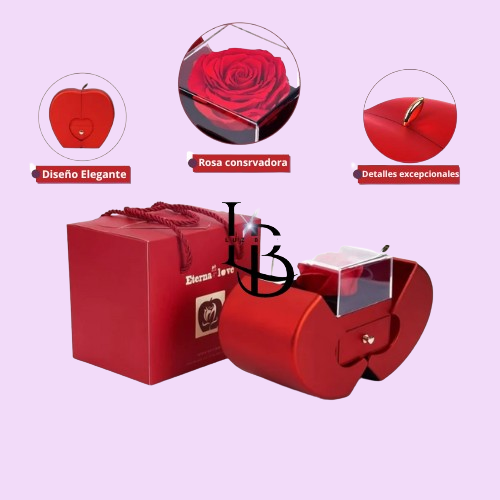 Collar Corazón + Cofre Manzana Del Amor Eterno
